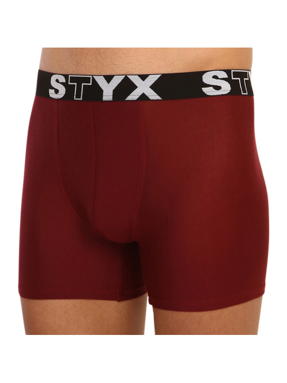 Styx Muške bokserice Styx long sportski elastičan bordo