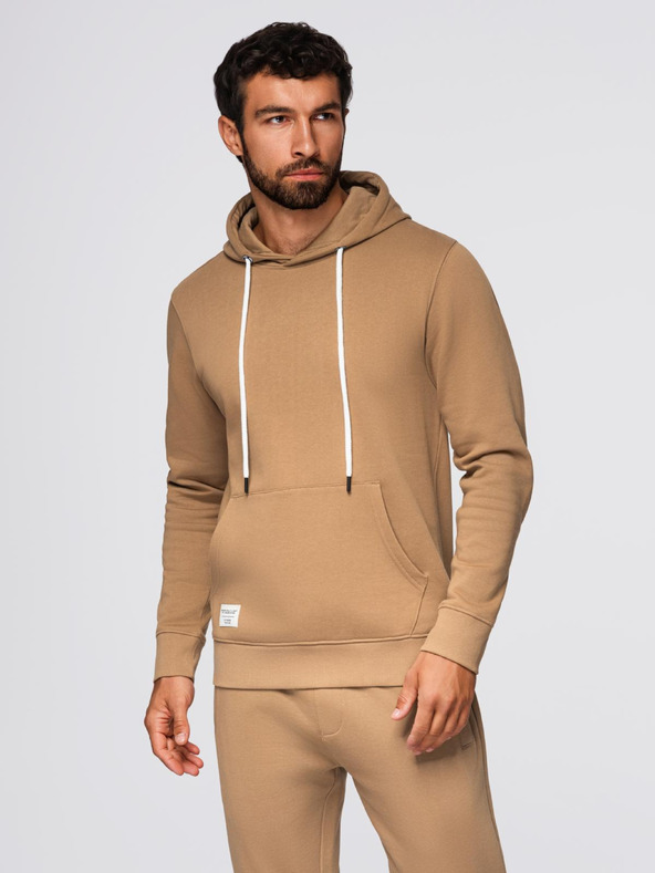 Ombre Clothing Muška trkačka hoodie + hlače regular fit - верблудја boja V2 Z120 Ombre Clothing