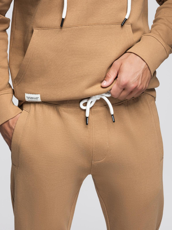 Ombre Clothing Muška trkačka hoodie + hlače regular fit - верблудја boja V2 Z120 Ombre Clothing