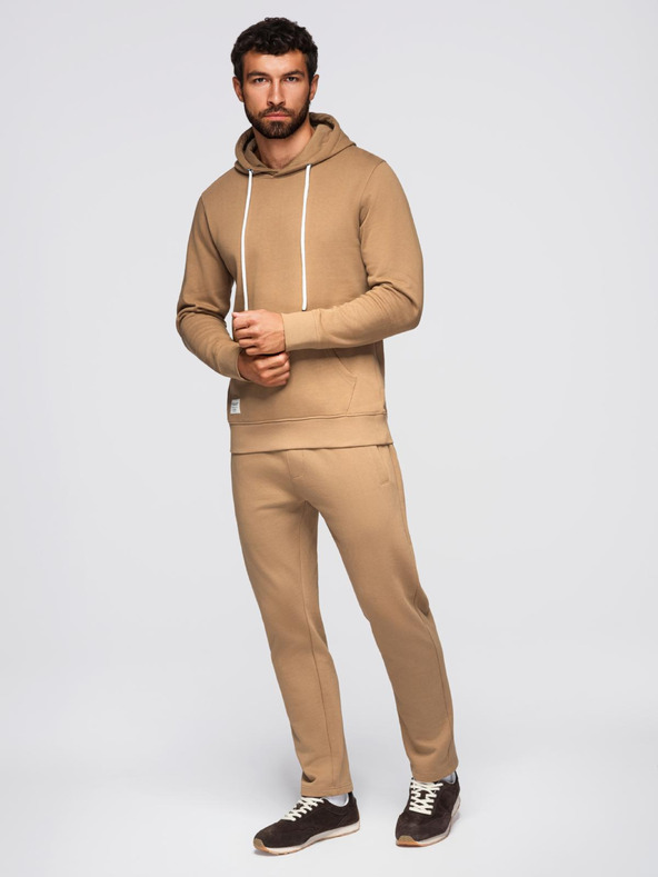 Ombre Clothing Muška trkačka hoodie + hlače regular fit - верблудја boja V2 Z120 Ombre Clothing