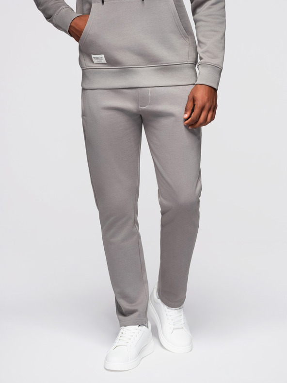 Ombre Clothing Muška trkačka: hoodie + hlače regular fit - siva V8 Z120 Ombre Clothing
