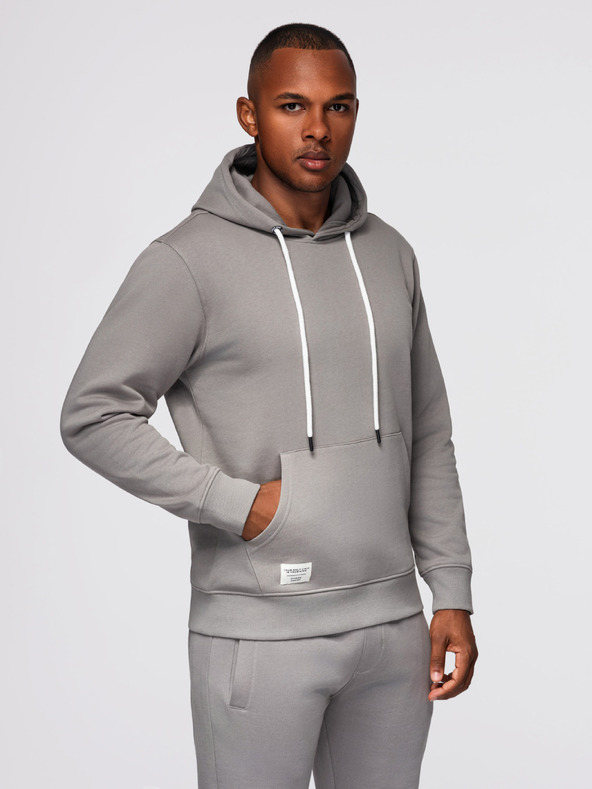 Ombre Clothing Muška trkačka: hoodie + hlače regular fit - siva V8 Z120 Ombre Clothing