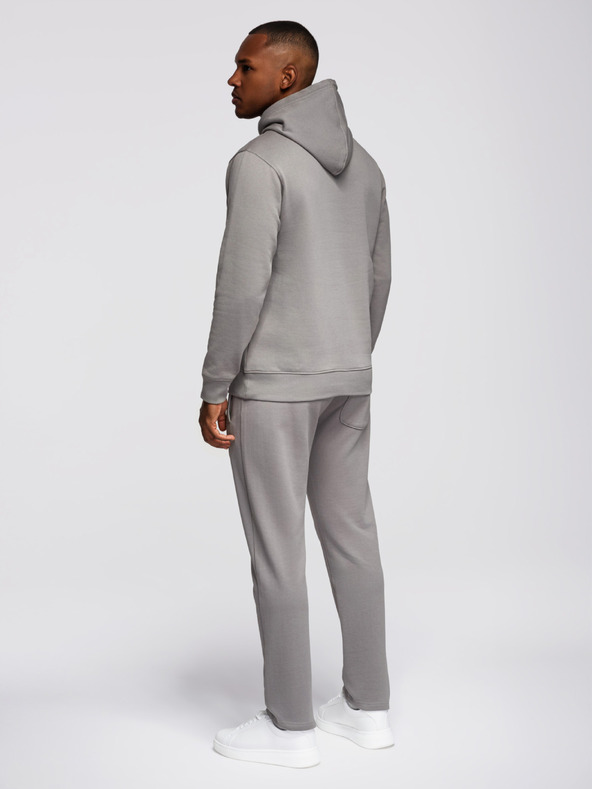 Ombre Clothing Muška trkačka: hoodie + hlače regular fit - siva V8 Z120 Ombre Clothing