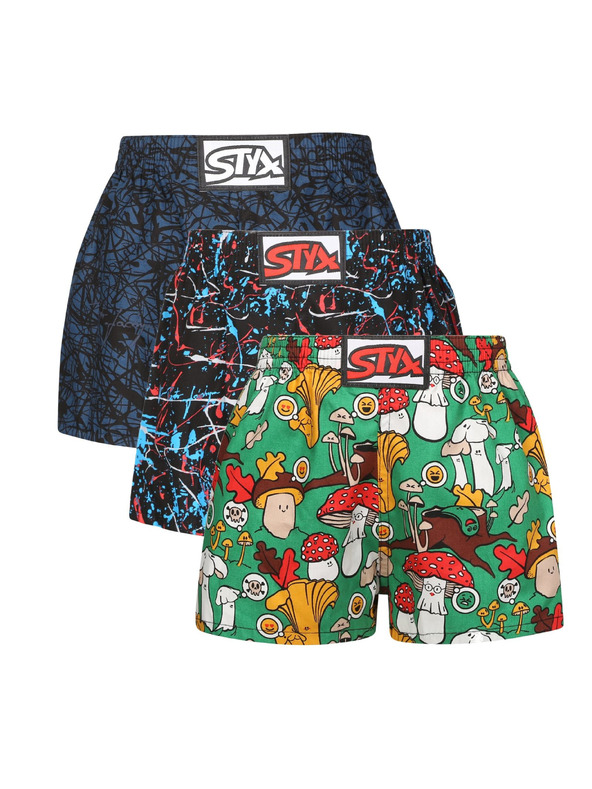 Styx Set od tri - dječje gaće Styx art klasična guma višebojna