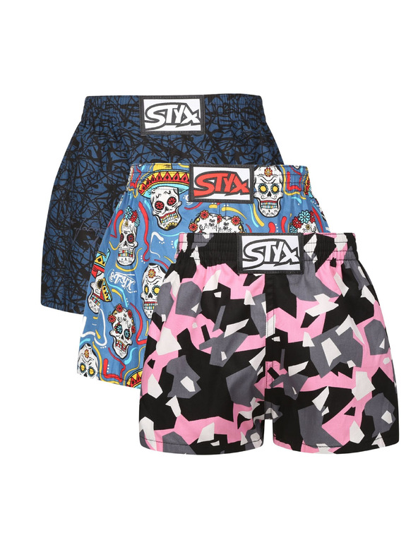 Styx Set od tri - dječje gaće Styx art klasična guma višebojna