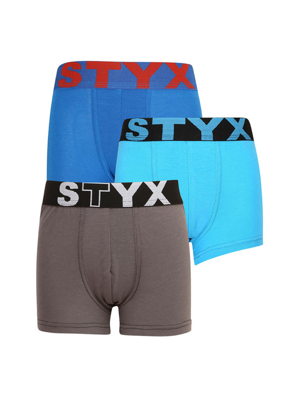 Styx Set od tri - dječji bokserski šorc Styx sportski elastičan šarene