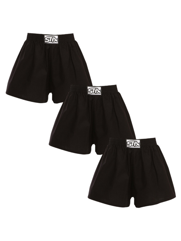 Styx Set od tri - dječje gaćice Styx klasičan elastičan pojas crne