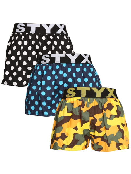 Styx Set od tri - dječje gaćice Styx art sportski elastičan pojas multibarevne