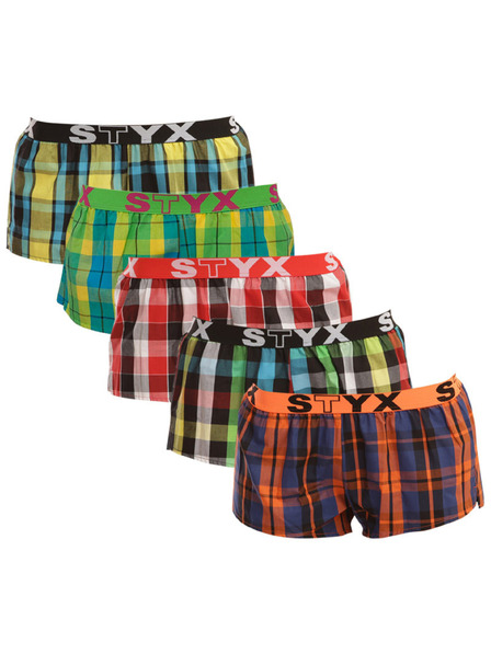 Styx Set od pet - ženske gaće Styx sportski elastični pojas višebojne
