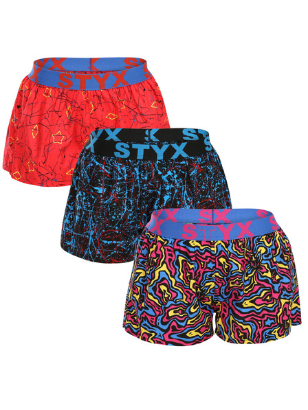Styx Set od tri - ženske gaće Styx art sportska guma šarene