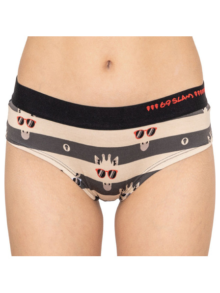 69slam Ženski donji dio 69SLAM boxer bamboo giraffe stripes