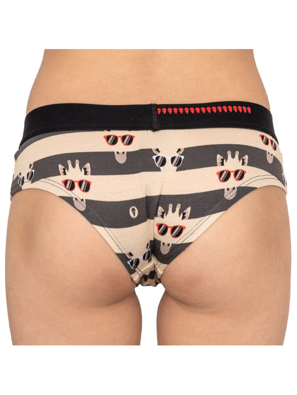 69slam Ženski donji dio 69SLAM boxer bamboo giraffe stripes
