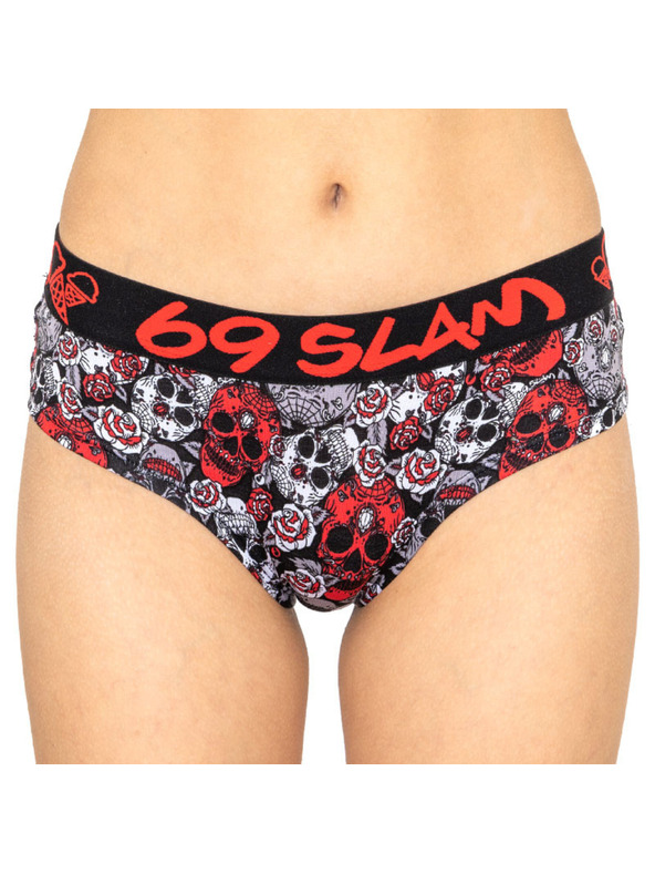 69slam Ženske gaćice 69SLAM boxer bamboo red sugar crane