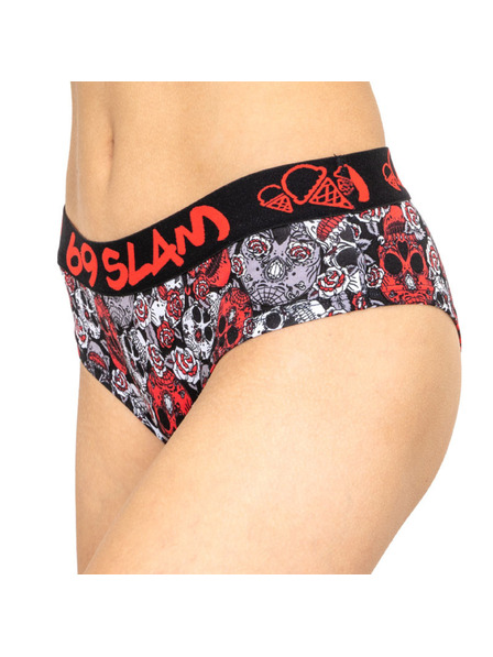 69slam Ženske gaćice 69SLAM boxer bamboo red sugar crane
