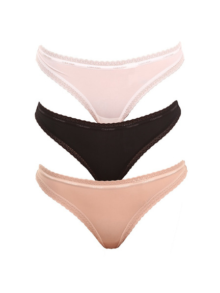 Calvin Klein Komplet od tri - ženska tanga Calvin Klein višebojna