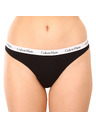 Calvin Klein Komplet od tri - ženska tanga Calvin Klein crna