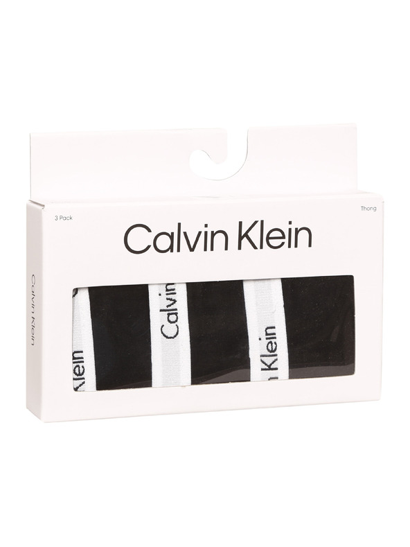 Calvin Klein Komplet od tri - ženska tanga Calvin Klein crna