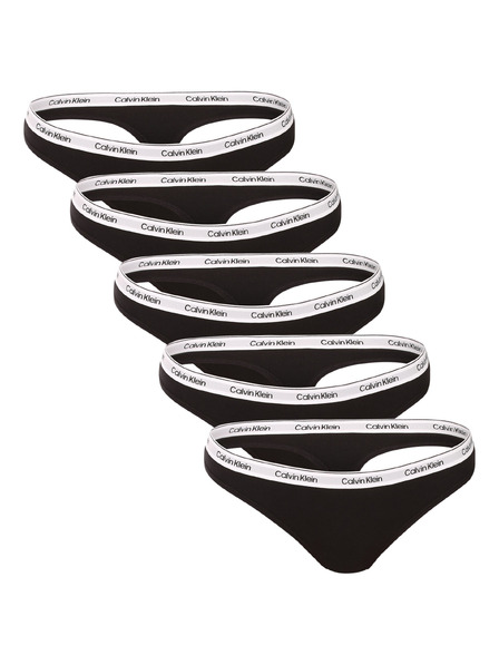 Calvin Klein Komplet od pet - ženska tanga Calvin Klein crna
