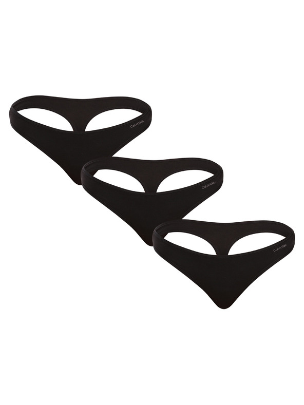 Calvin Klein Komplet od tri - ženska tanga Calvin Klein crna
