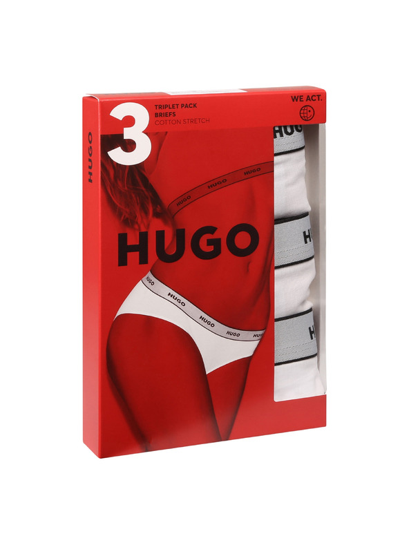 HUGO Komplet od tri - ženski gaćice HUGO bijele