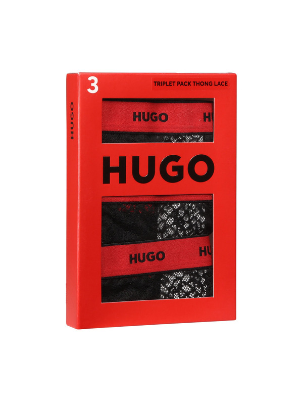 HUGO Komplet od tri - Ženska tanga HUGO crne