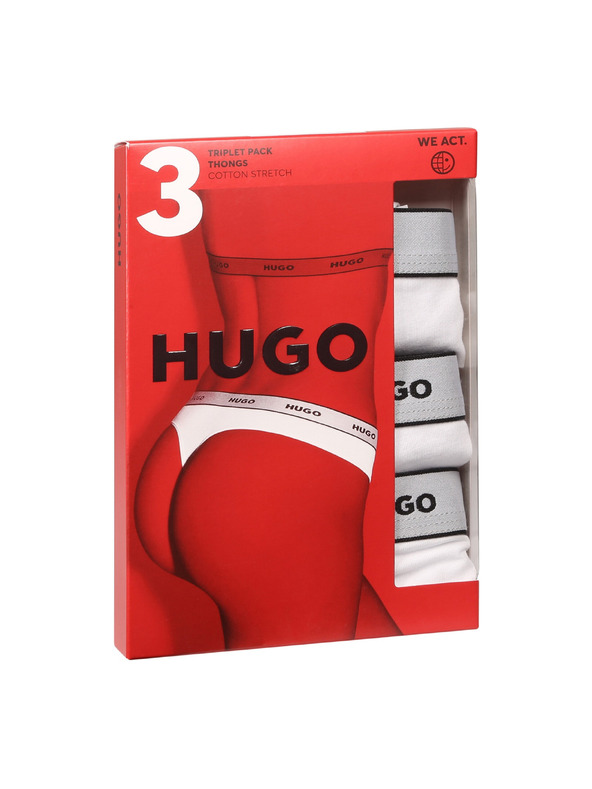 HUGO Komplet od tri - Ženska tanga HUGO bijela