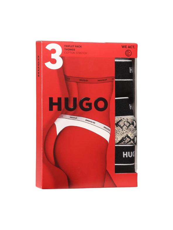 HUGO Komplet od tri - ženski tanga HUGO višebojne