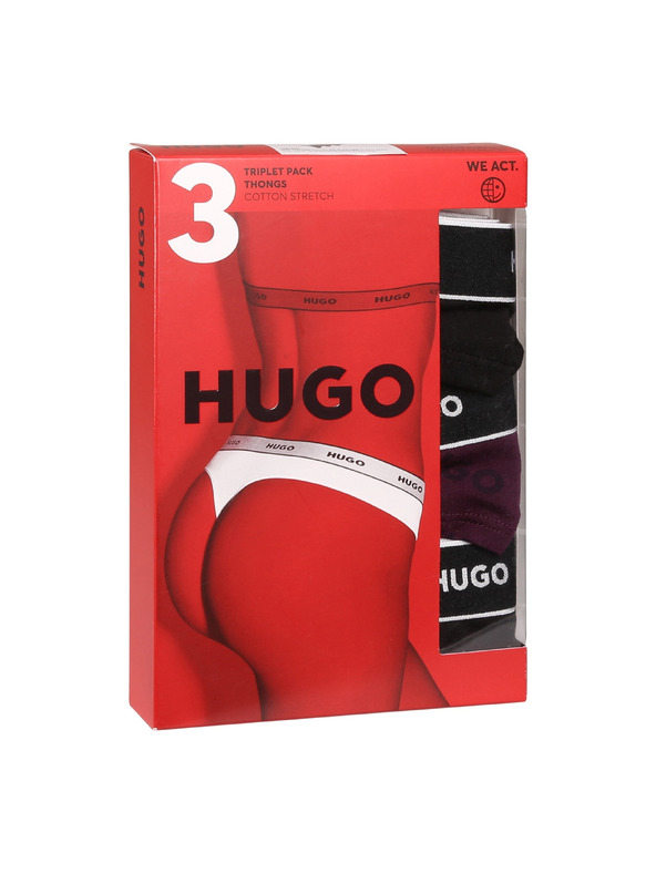 HUGO Komplet od tri - ženski tanga HUGO višebojne