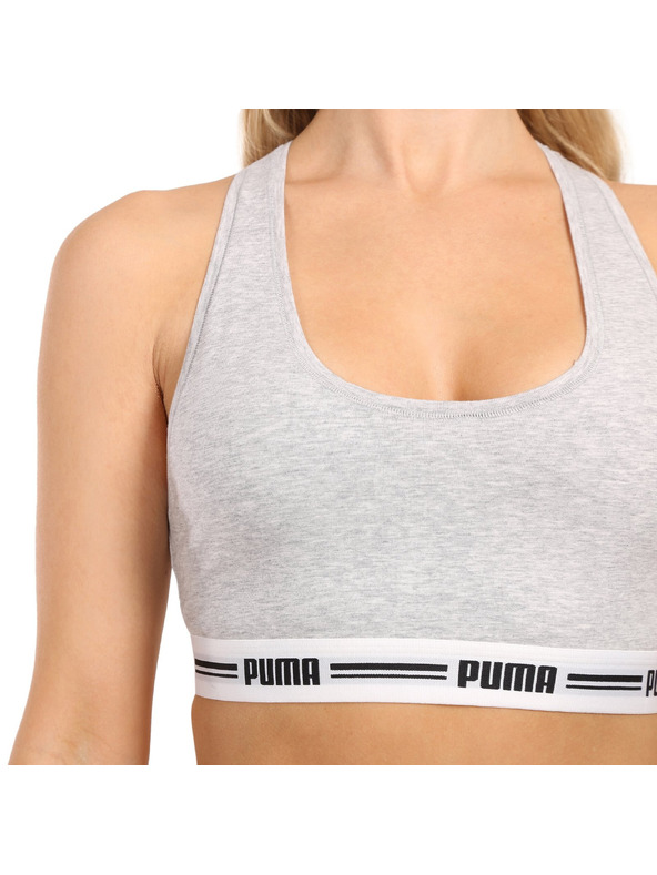 Puma Ženski sportski grudnjak Puma sivi
