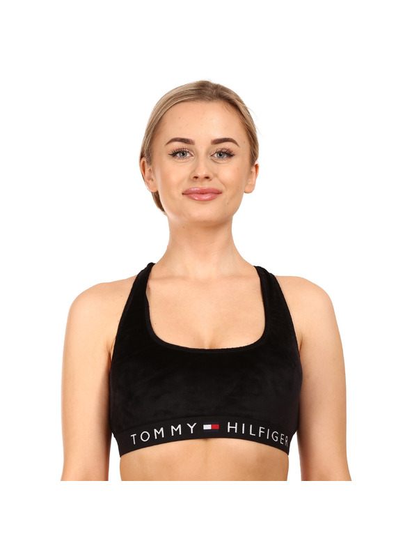 Tommy Hilfiger Ženski grudnjak Tommy Hilfiger mikropliš crni