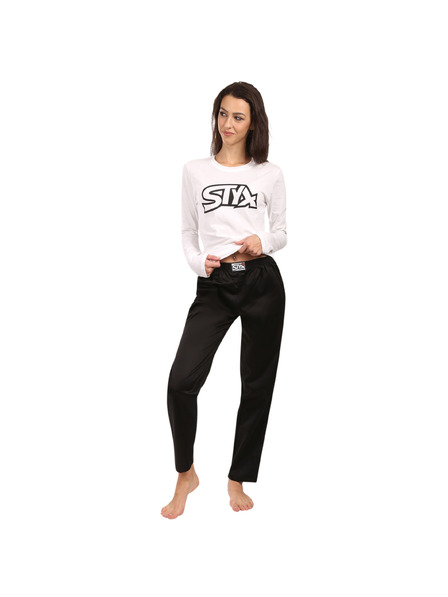 Styx Ženska pižama Styx crno-bijela