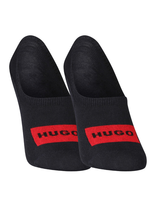 HUGO Set od tri - čarape HUGO niske crne