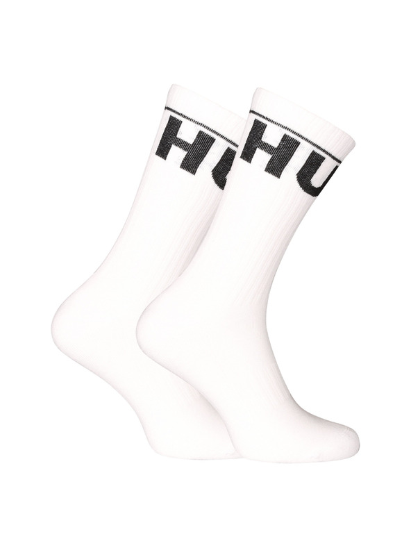 HUGO Set od dva - čarape Hugo visoke bijele