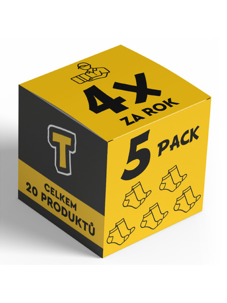 Nedeto 4x Set od pet - čarape Nedeto niske bambusne crne - tromjesecna godisnja pretplata