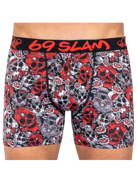 69slam Muške boksarice 69SLAM fit bamboo red sugar crane