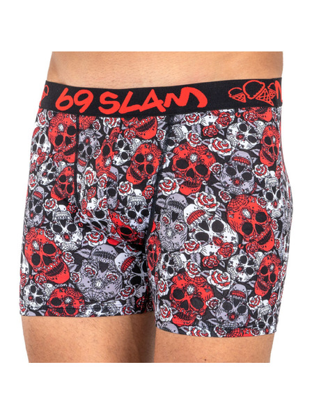 69slam Muške boksarice 69SLAM fit bamboo red sugar crane