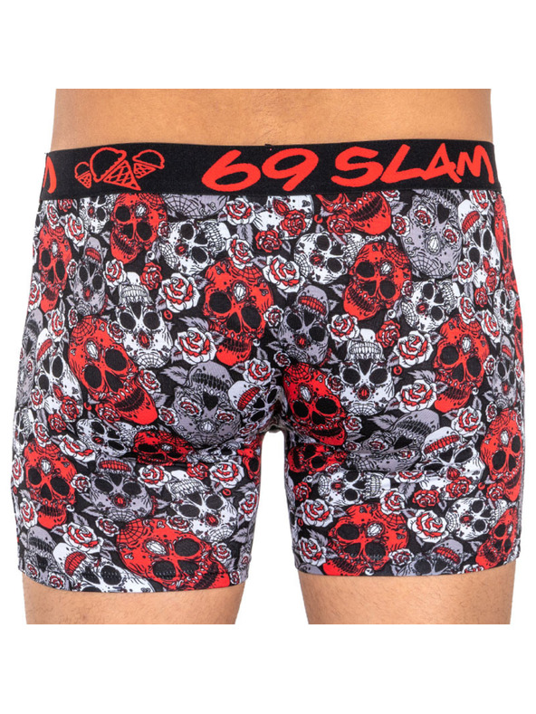 69slam Muške boksarice 69SLAM fit bamboo red sugar crane