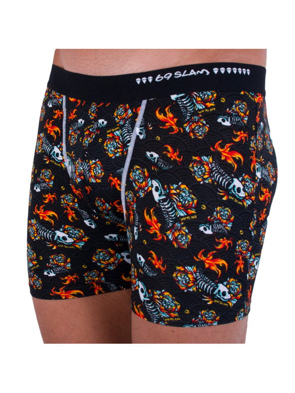 69slam Muške boksarice 69SLAM fit bamboo fish skull