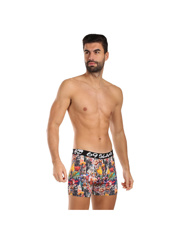 69slam Muške bokserice 69SLAM fit MEXICOLLAGE DYLAN