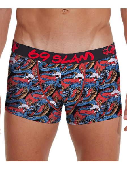 69slam Muške bokserice 69SLAM hip bamboo moon dragon red