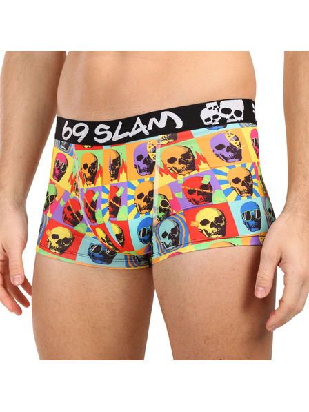 69slam Muške bokserice 69SLAM SKULL MASON HIP višebojna
