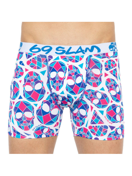 69slam Muške bokserice 69SLAM fit skullmond white