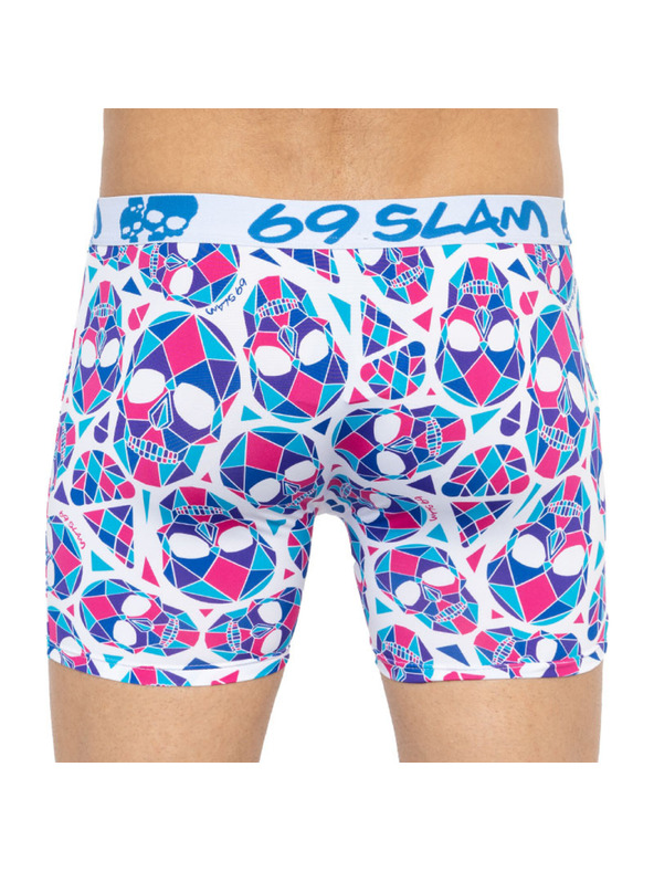 69slam Muške bokserice 69SLAM fit skullmond white