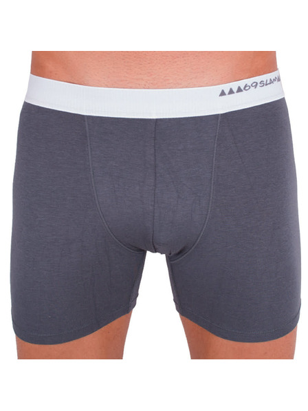 69slam Muške bokserice 69SLAM fit bamboo plain dark grey