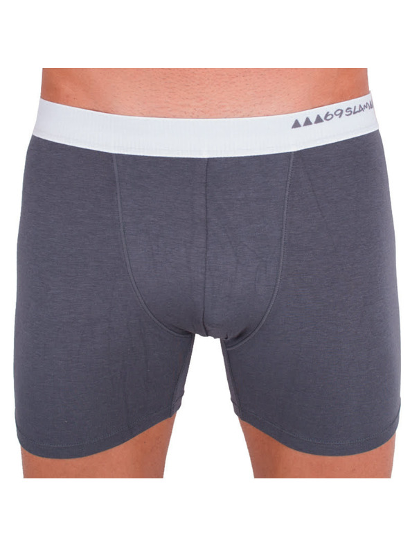 69slam Muške bokserice 69SLAM fit bamboo plain dark grey