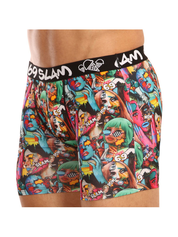 69slam Muške bokserice 69SLAM fit pop art