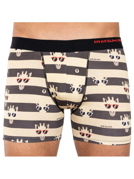 69slam Muške bokserice 69SLAM fit bamboo giraffe stripes