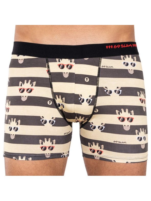 69slam Muške bokserice 69SLAM fit bamboo giraffe stripes