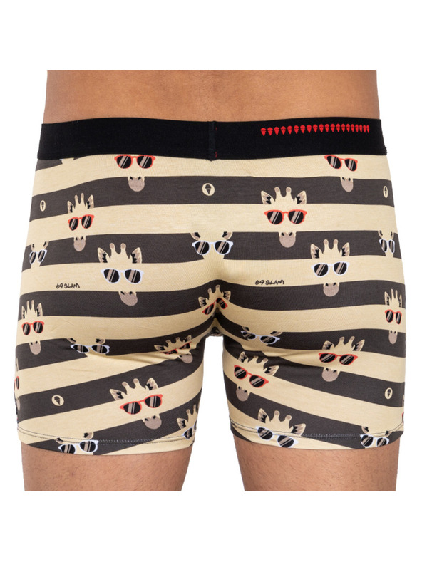 69slam Muške bokserice 69SLAM fit bamboo giraffe stripes