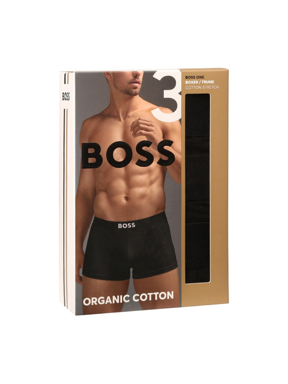 BOSS Komplet od tri - muške bokserice BOSS crne